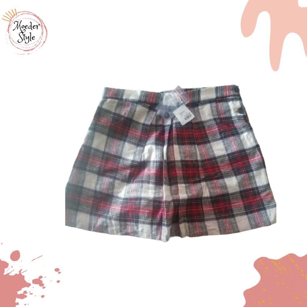 Bonpoint Girls Size XS checker skirt red white